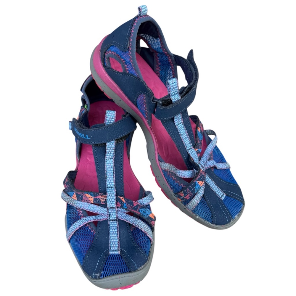 Merrell Hydro Monarch Beach Water Shoes Mesh Pink Blue Orange Adjustable Straps